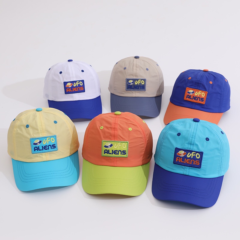 Mũ Lưỡi Trai Mỏng Nhẹ Thoáng Khí Phối Màu Sắc Độc Đáo Thời Trang Mùa Hè Xinh Xắn Cho Bé