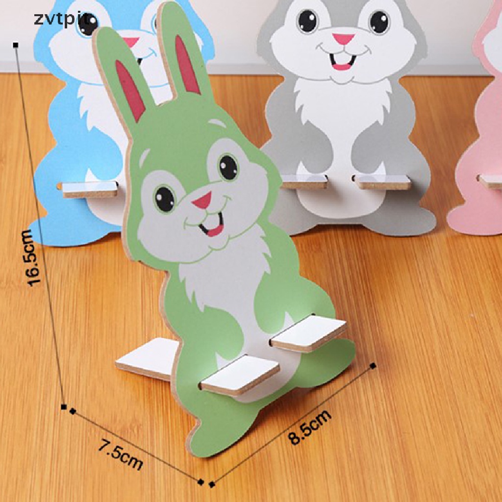 [ZVPT] Hot Universal wood cartoon Mobile phone holder stand cute painting desk DSF