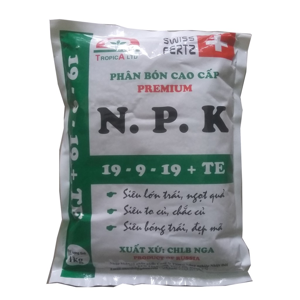 Phân bón cao cấp PREMIUM NPK 19 + 9 + 19 + TE