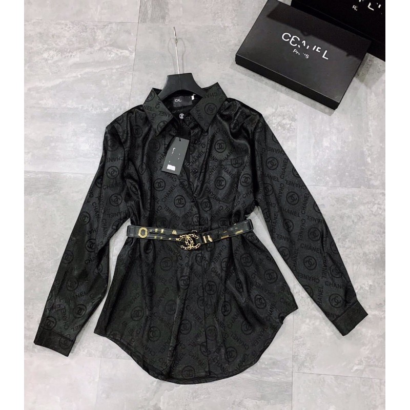 ÁO SƠ MI GẤM LỤA HOẠ TIẾT CHỮ