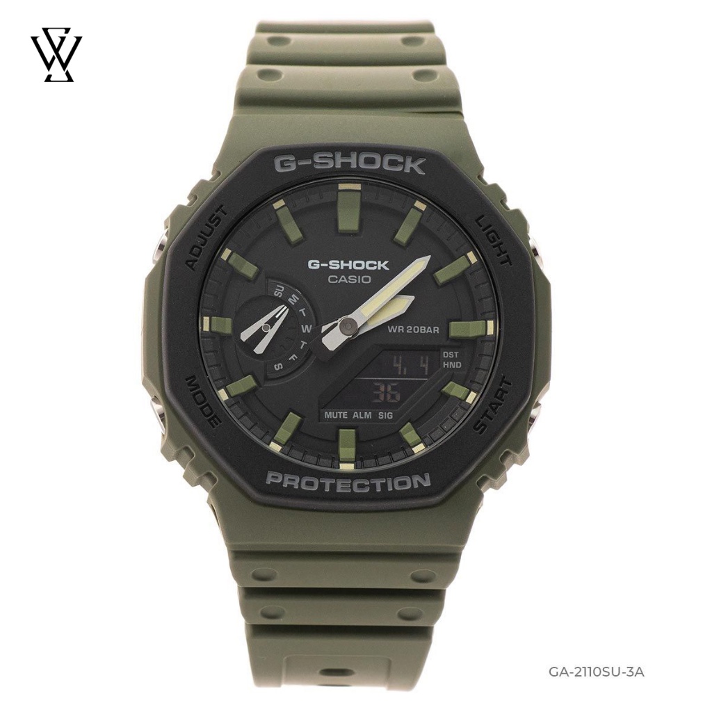 Đồng Hồ Điện Tử Nam Casio G-Shock WATCHSTORE GA-2110SU-3ADR Thiết Kế Kính Khoáng 45.4mm, Vỏ Carbon Và Dây Nhựa Bền Bỉ