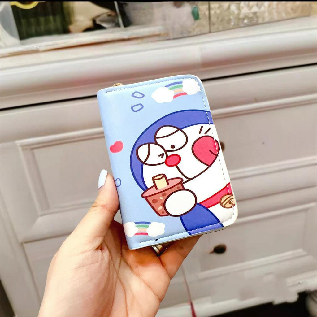 Ví nữ mini gấu dâu Lotso cầm tay nhỏ gọn nhiều ngăn giá rẻ hoạt hình xinh xắn dễ thương-hoạt hình doremon gấu dâu