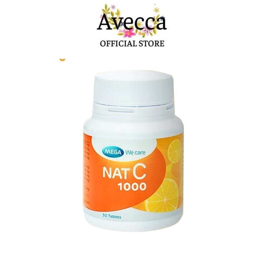 Viên Uống Bổ Sung Vitamin C Tăng Cường Đề Kháng, Nâng Cao Sức Khỏe Nat C 1000mg Hộp 30 Viên