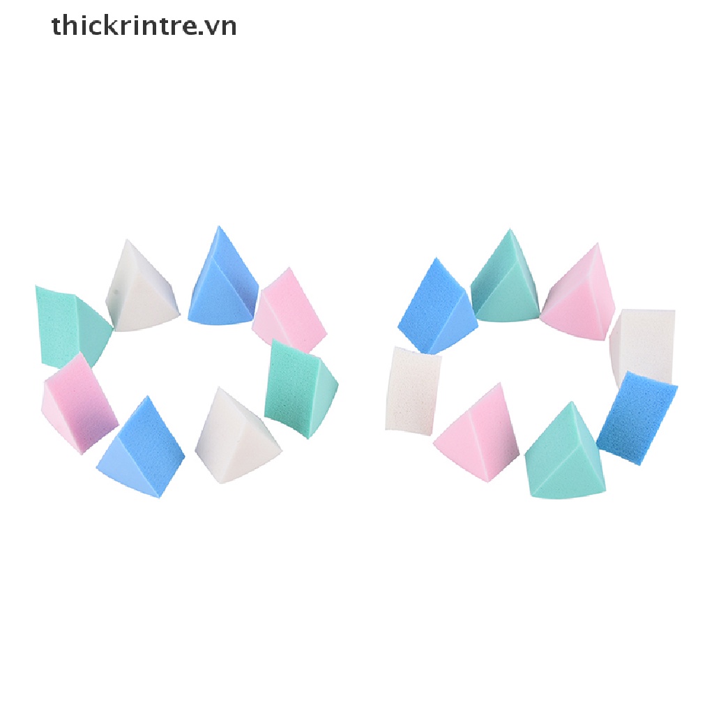 [Hàng mới về] Set 8 mút rửa mặt hình tam giác mềm mại