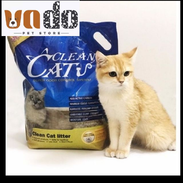 Cát mèo than hoạt tính, Không bụi Clean Cat - 8L