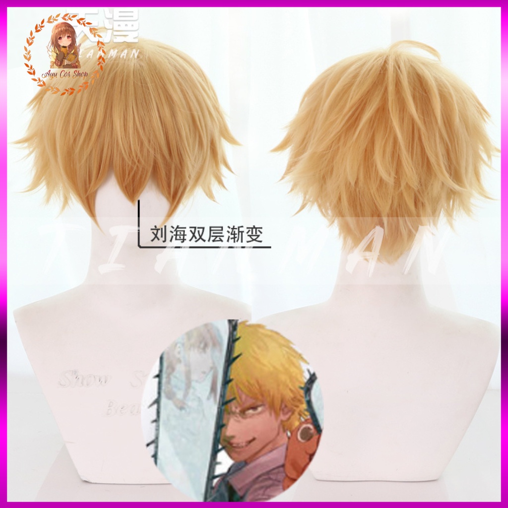 Wig/tóc giả nam vàng cosplay Denji Chainsaw Man