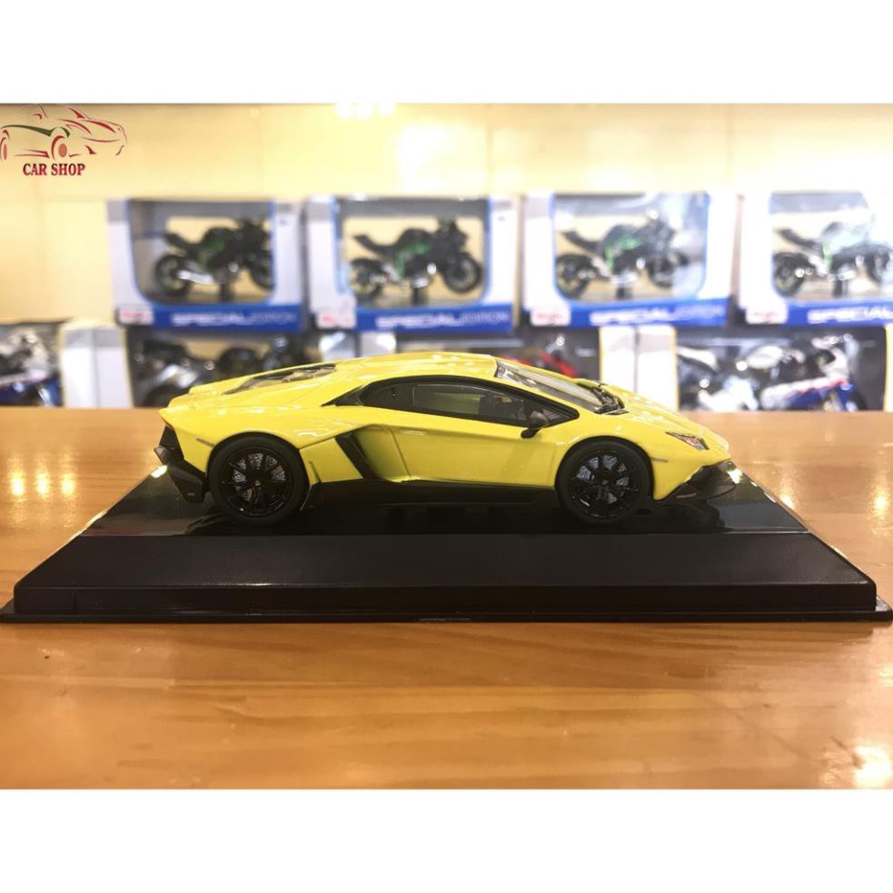 Mô Hình Lamborghini Aventador LP720🍍RẺ NHẤT THỊ TRƯỜNG🍍 Hãng LEO tỉ lệ 1:43 Màu Vàng