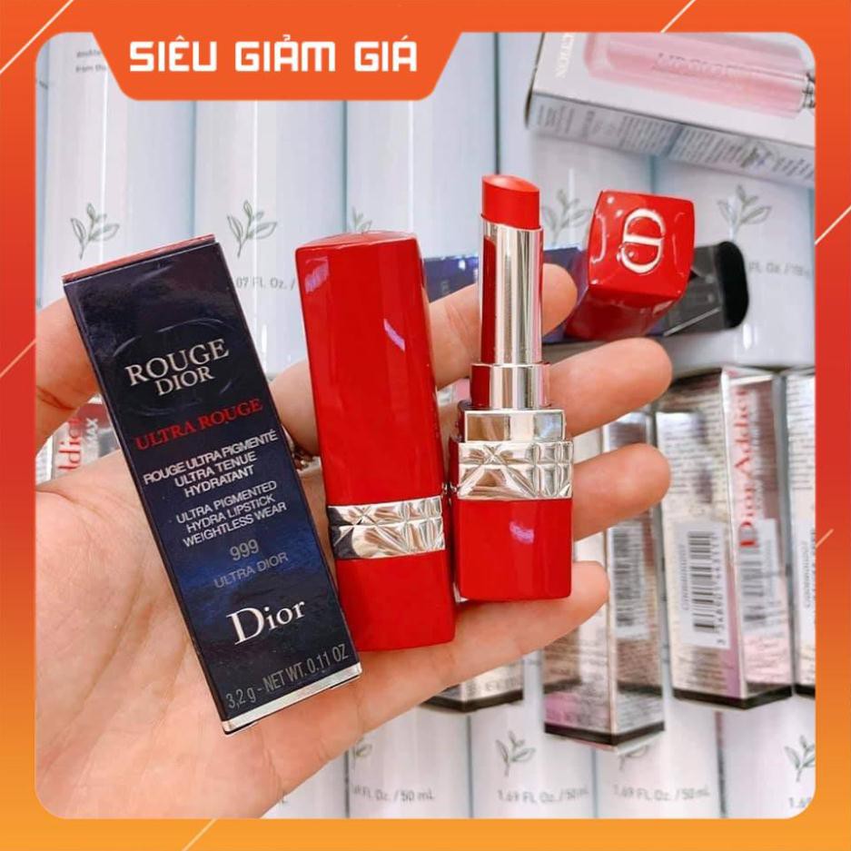 [New 2021] Son Kem Dior Ultra Rouge 999 vỏ đỏ ⚜️Hàng Authentic⚜️