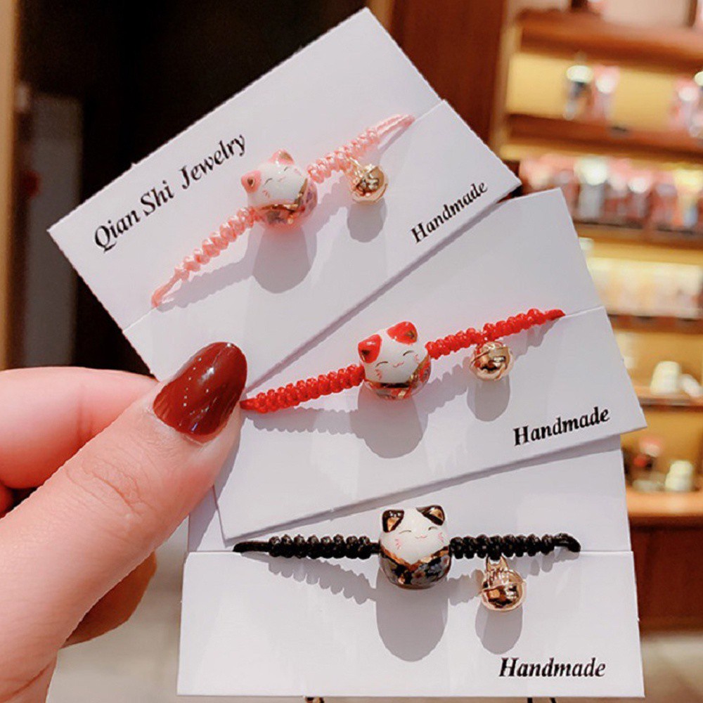 Vòng Đeo Tay Dây Bện Phối Hạt Sứ Nhiều Màu Thời Trang Cho Nữ