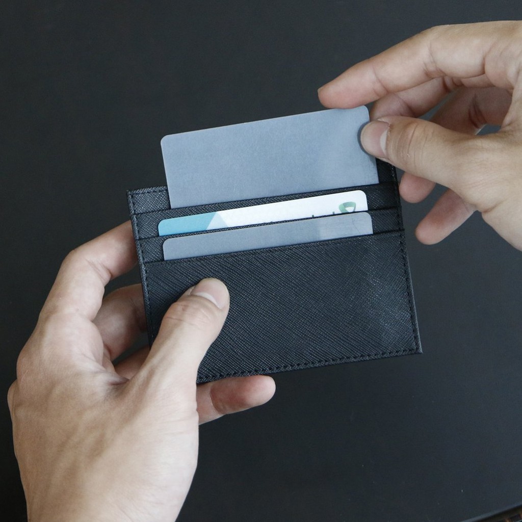 VÍ MINI ĐỰNG THẺ Cardholder ZERO Da Saffiano Nhập Khẩu Cao Cấp Chống Thấm Nước Unisex Nam Nữ DOLANTO | BigBuy360 - bigbuy360.vn