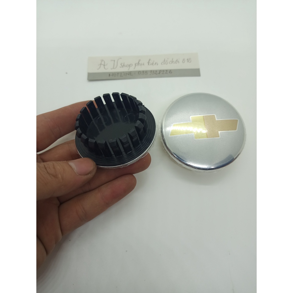 Logo chụp mâm, ốp lazang vành bánh xe ô tô. Dùng cho xe Chevrolet có đường kính lỗ lắp 58mm (1 Chiếc)