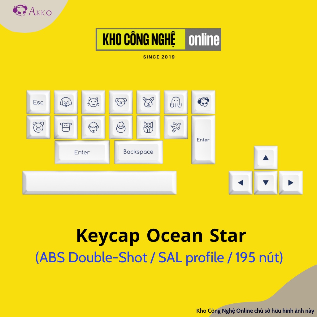 Bộ keycap cho bàn phím cơ AKKO Ocean Star
