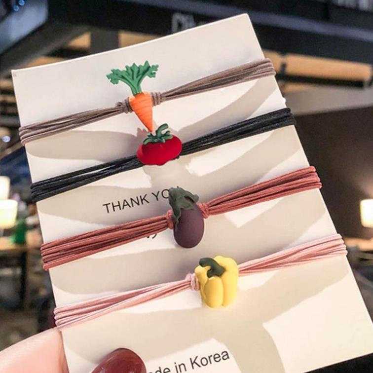 [HÀNG QC] Dây buộc tóc hoa quả - Dây cột tóc nữ cute Shop888