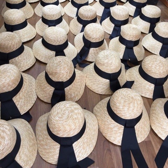 Mũ cói chuông nơ siêu xinh
