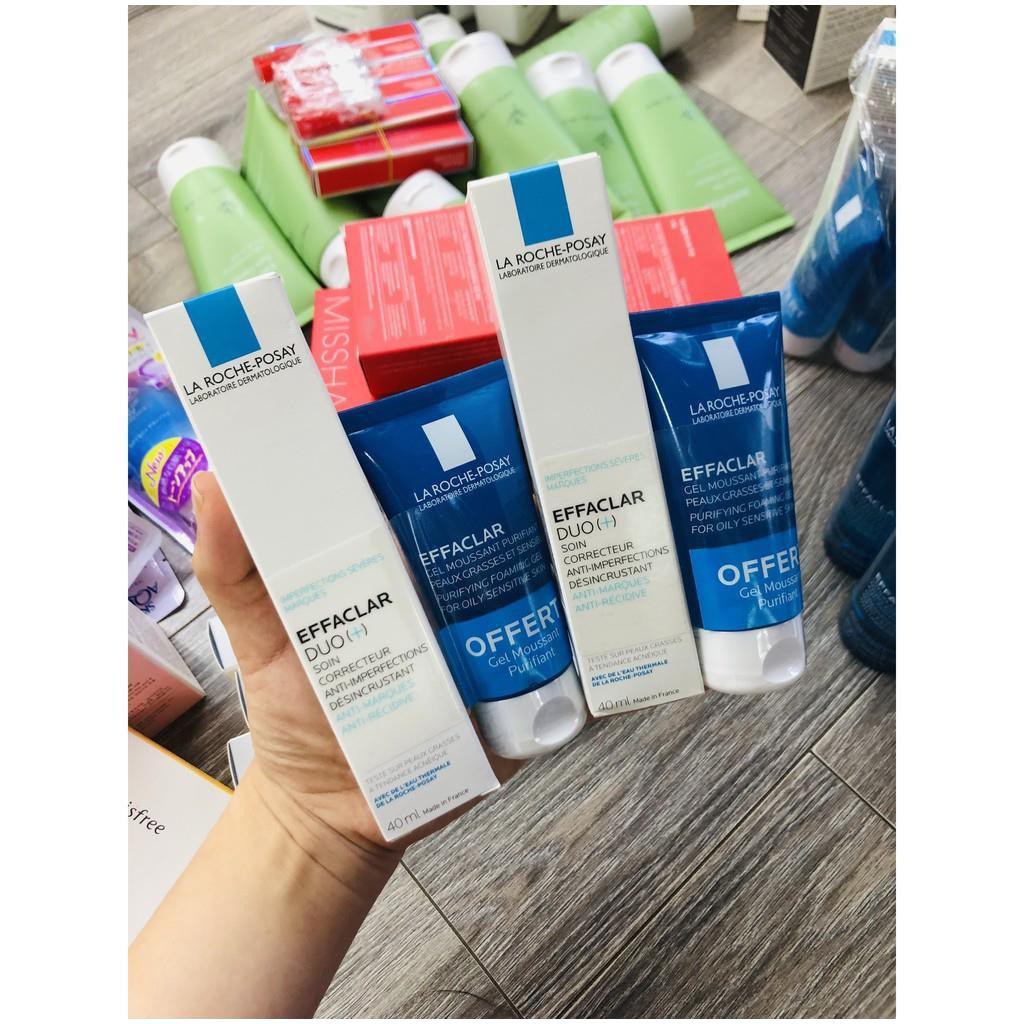 Set Giảm Mụn La Roche-Posay - Mua Giảm Mụn Duo+ (40ml) tặng Sữa Rửa Mặt Effaclar (50ml) [CHÍNH HÃNG]