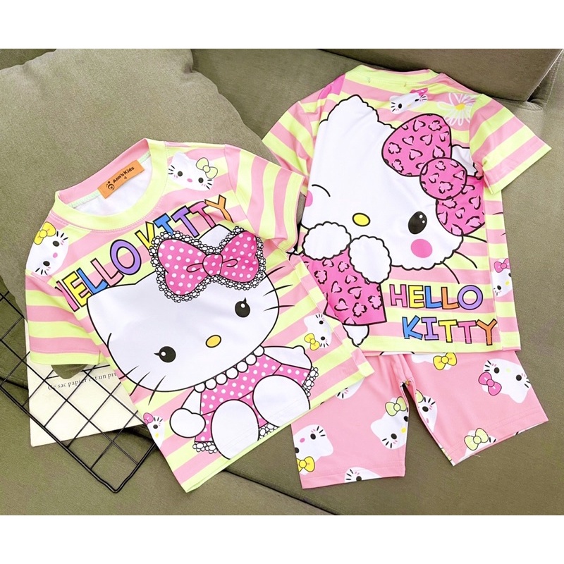 Bộ lửng thun lạnh 3D cho bé gái