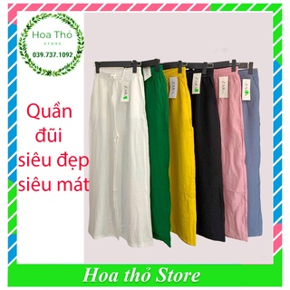 Quần đũi ống rộng nữ cạp chun lưng thun cao co giãn dáng quần đũi ống suông (HÀNG ĐẸP)