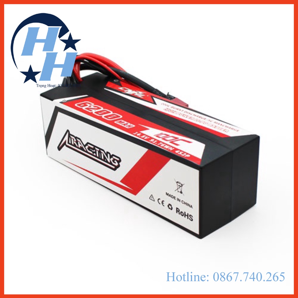 Pin cnhl racing series 6200mah 100c 3s 4s jack chữ T