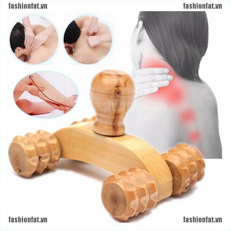 Xe lăn massage bấm huyệt tay chân lưng toàn thân bằng gỗ