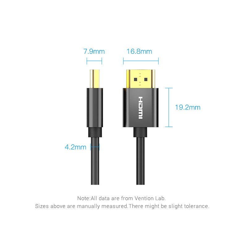 Dây Cáp VENTION Giắc HDMI 2.0 4k 60hz Siêu Mỏng Cho PS4 Apple TV