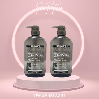 Dầu gội nam Kumano PHARMAACT Tonic 550ml bạc hà sạch gầu gội xả 2 trong 1 hàng Nhật