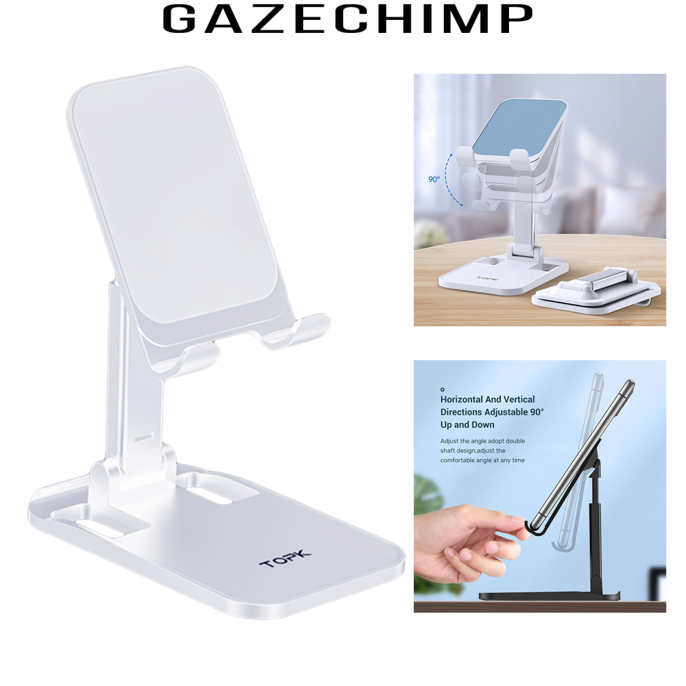 Giá Đỡ Điện Thoại / Máy Tính Bảng Để Bàn Có Thể Gấp Gọn Kích Thước 12.9 Inch