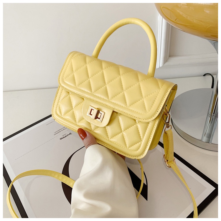 Túi Đeo Chéo Bằng Da PU In Họa Tiết Caro Phối Dây Xích Thời Trang Cho Nữ