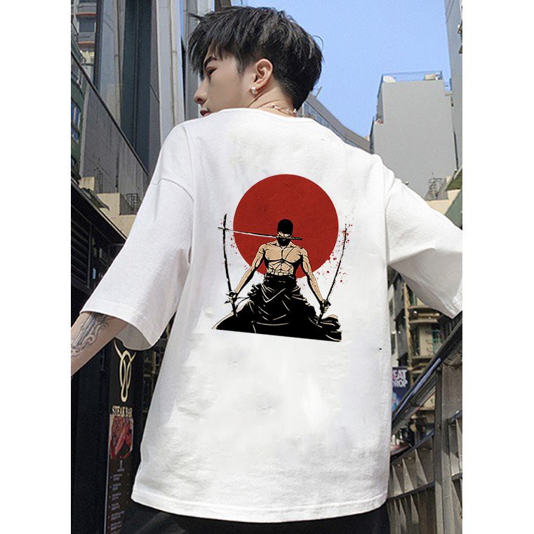 Áo thun unisex form rộng Samurai phong cách Nhật Bản vải dày mịn 2020T2407