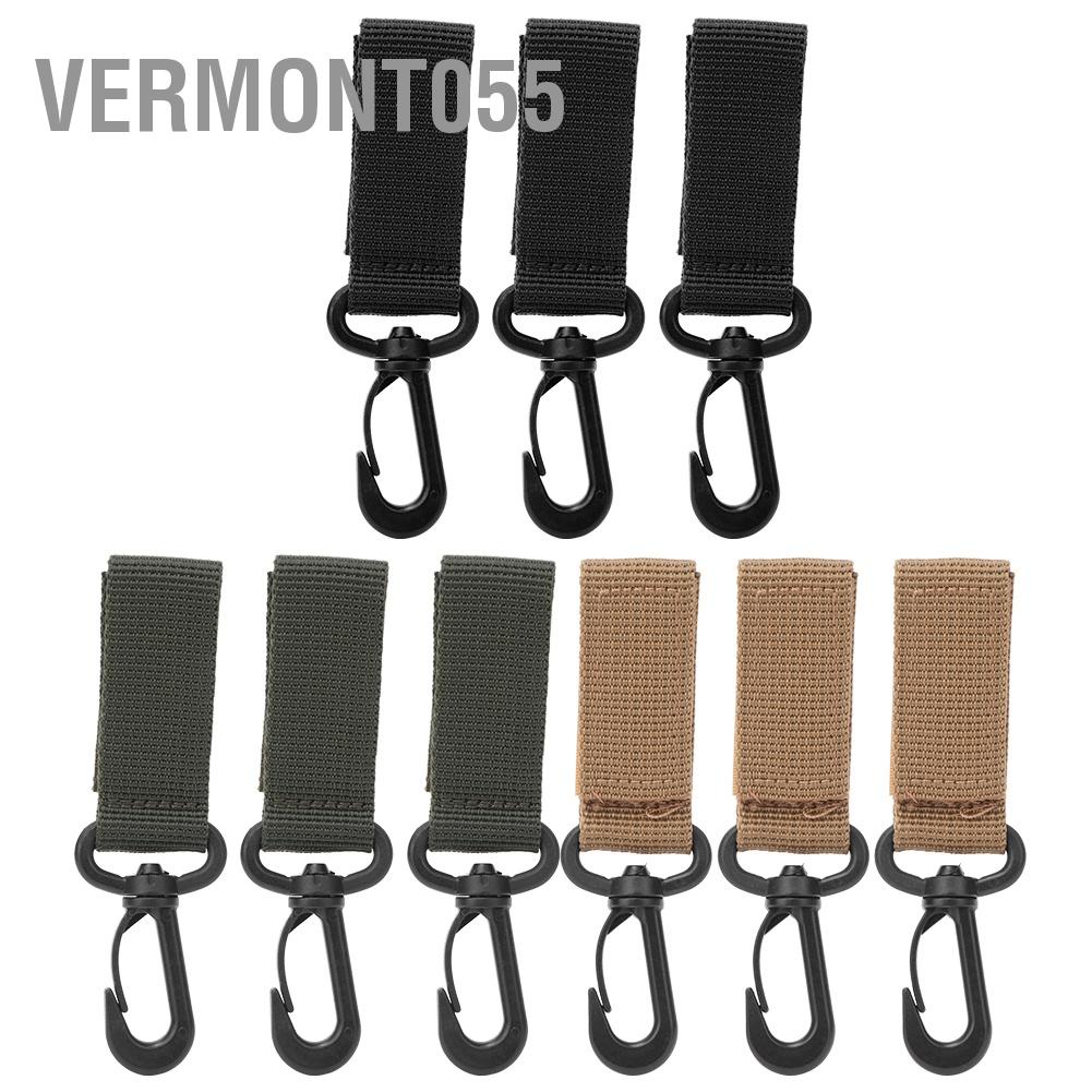 Vermont055 3Pcs Outdoor Supply 360 Degree Rotation Webbing Buckle Key Chain Belt Hook