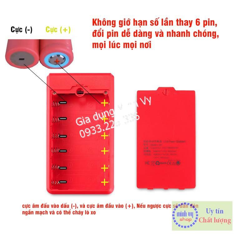 Khung sạc 6 cell pin sạc 18650 - board chống đảo cực - thay pin dễ dàng- model Q6