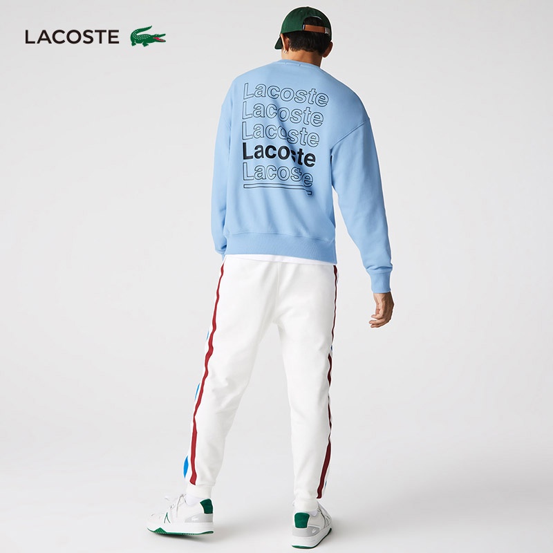 Áo Khoác Sweater Lacoste Cổ Tròn In Họa Tiết Cá Tính Cho Nam | Sh7294