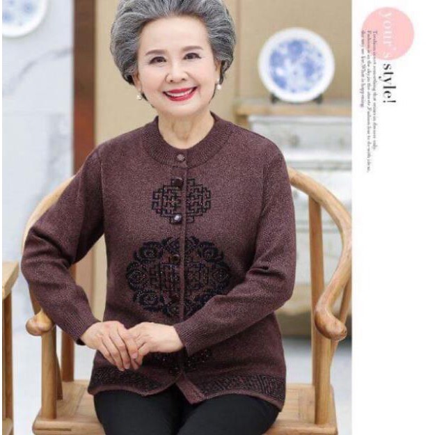 Áo len cho người già, cho bà_vuong