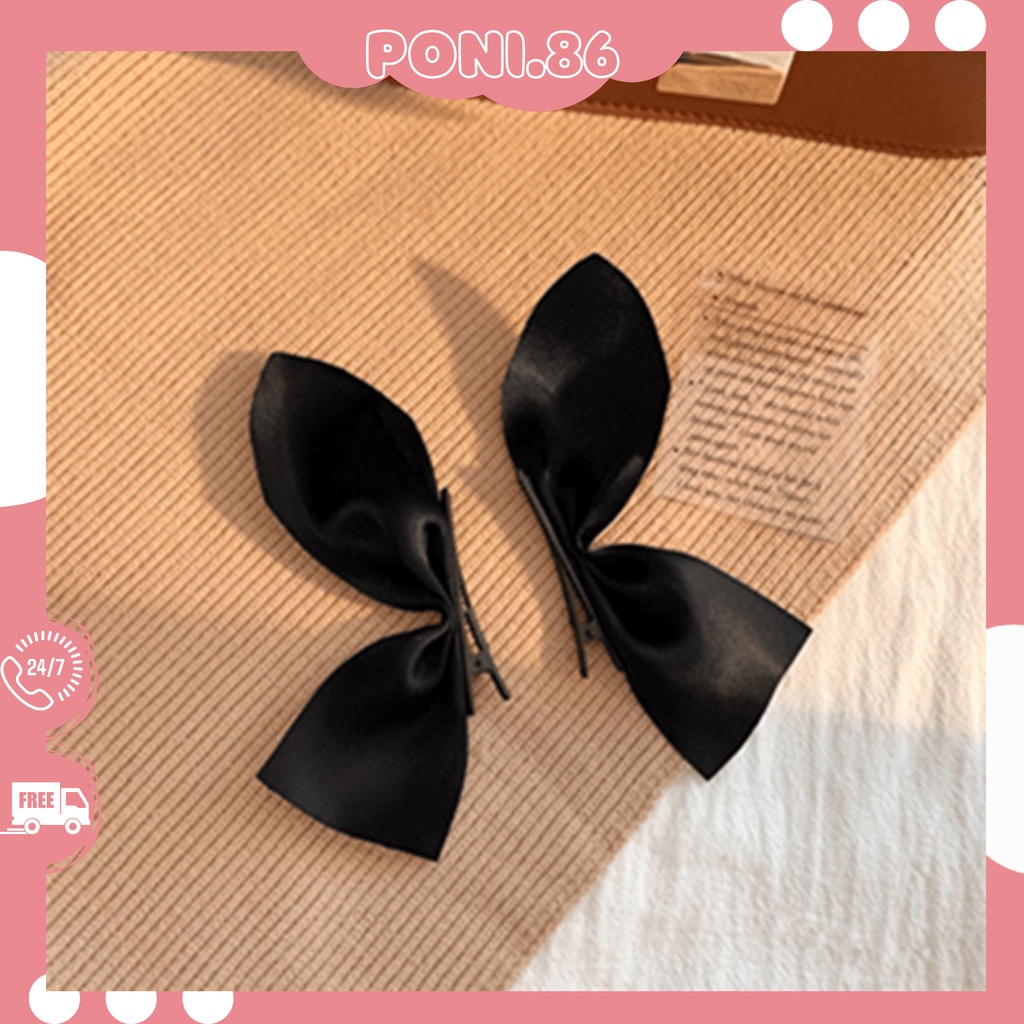 Kẹp Tóc Đính Nơ Phong Cách Hàn Quốc Dễ Thương Xinh Xắn