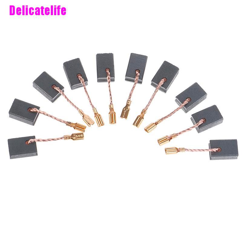 Set 10 chổi than 6*8.5*13.5mm bằng đồng chuyên dụng cho máy mài góc