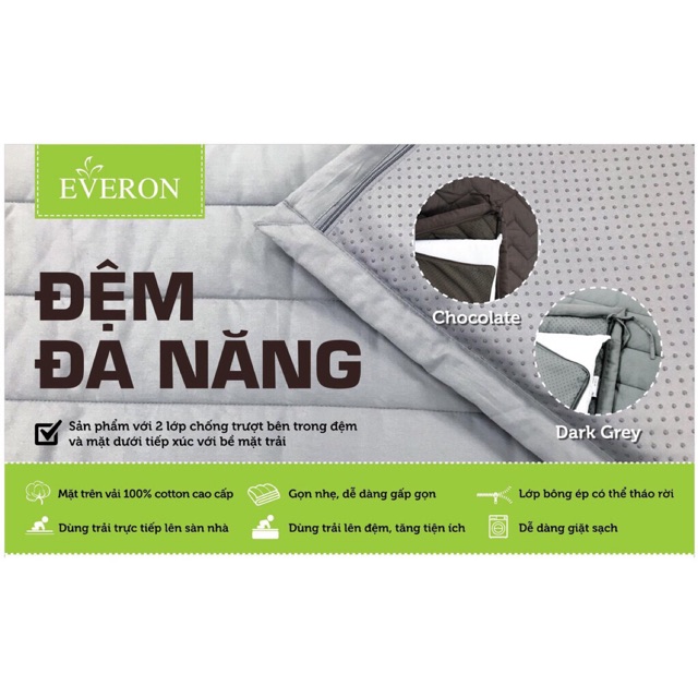 -Đệm Đa Năng bông ép gấp gọn