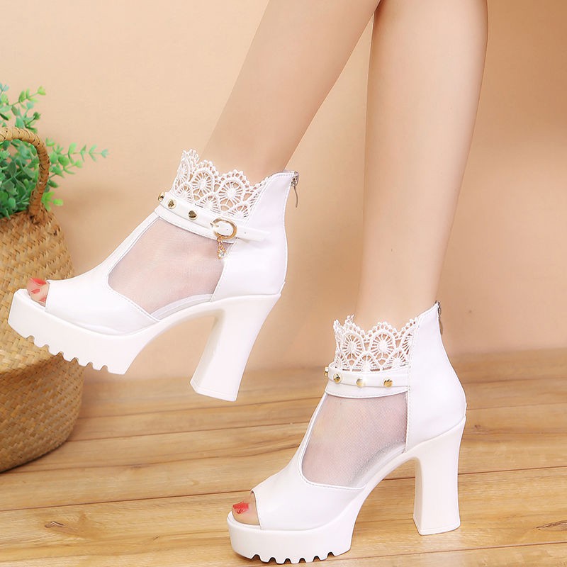 Giày Cao Gót Sandal Nữ Đế Dày Chống Nước Thời Trang 2020