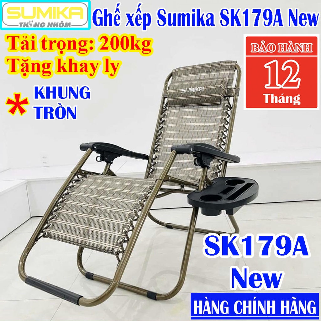 ●▫Ghế xếp thư giãn Sumika 179AN - 179N nhập khẩu 100% tiêu chuẩn Châu Âu thiết kệ gọn nhẹ thông minh tiện lợi