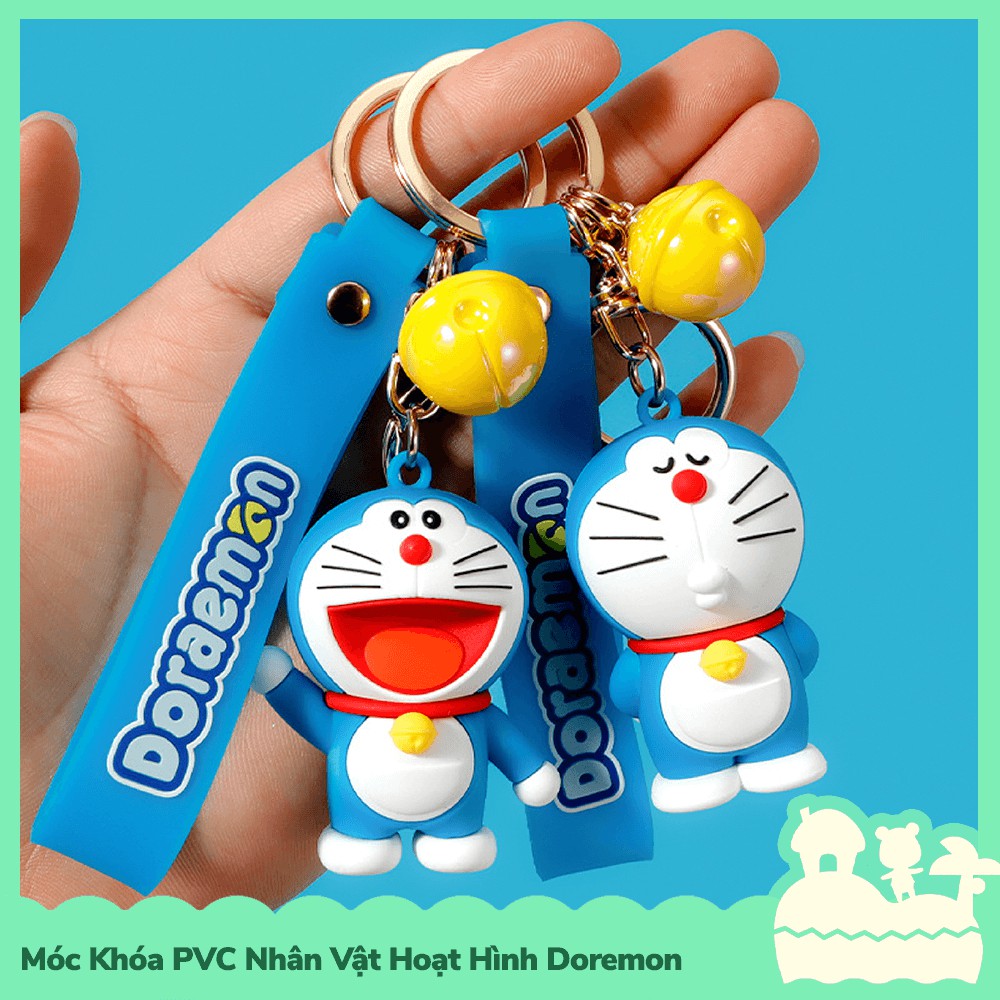 [Sẵn VN] Móc Khóa PVC Nhân Vật Hoạt Hình Anime Manga Doremon &amp; Voi Bay