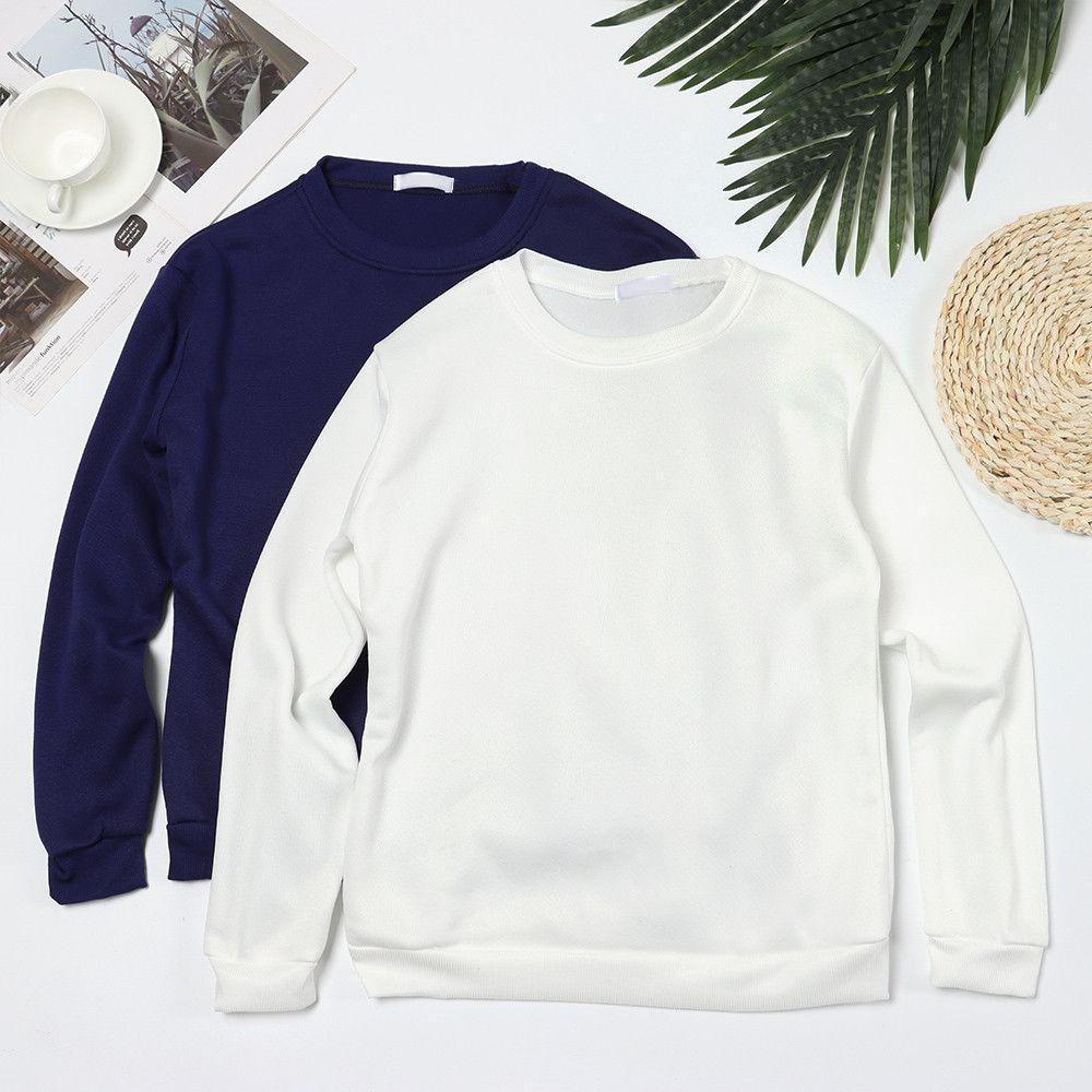 Áo Sweater Màu Trơn Phong Cách Hip Hop Cá Tính Thời Trang Thu Đông