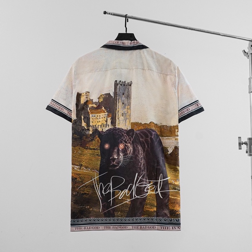 [Mã BTS23 giảm đến 30k đơn 150k] Áo sơ mi The Bad God Leopard cuban shirt