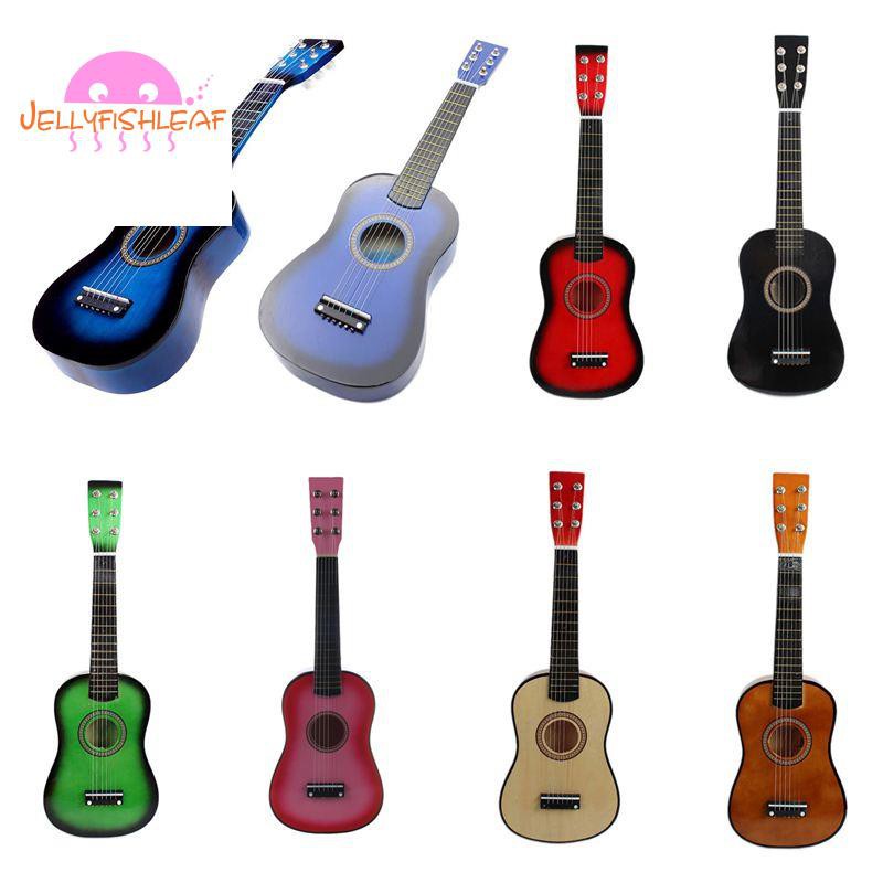 23inch Guitar Mini Guitar Basswood Kid's Musical Toy Acoustic Stringed Instrument with Plectrum 1st String Black