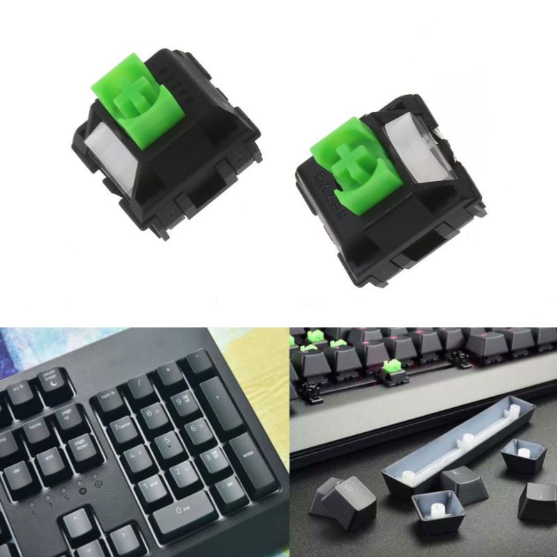 Set 2 công tắc RGB màu xanh lá dành cho bàn phím cơ Razer BlackWidow Lite | BigBuy360 - bigbuy360.vn