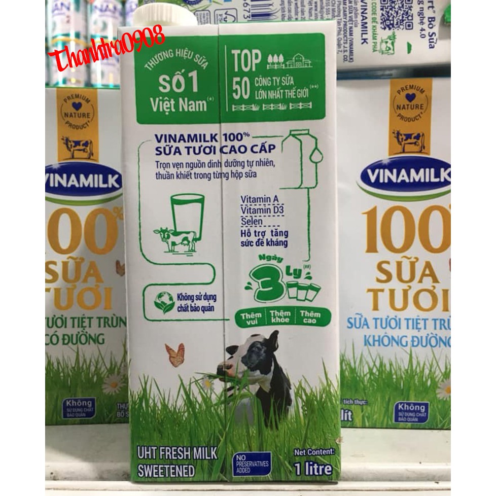 Sữa tươi Vinamilk hộp 1L