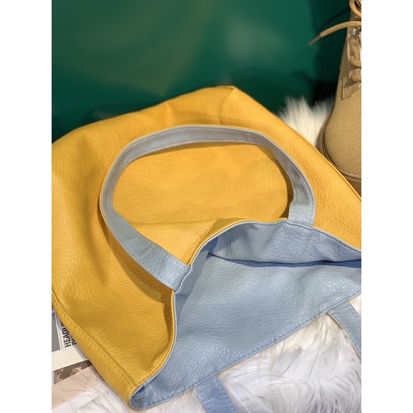 Túi tote 2 mặt da thật - hàng si