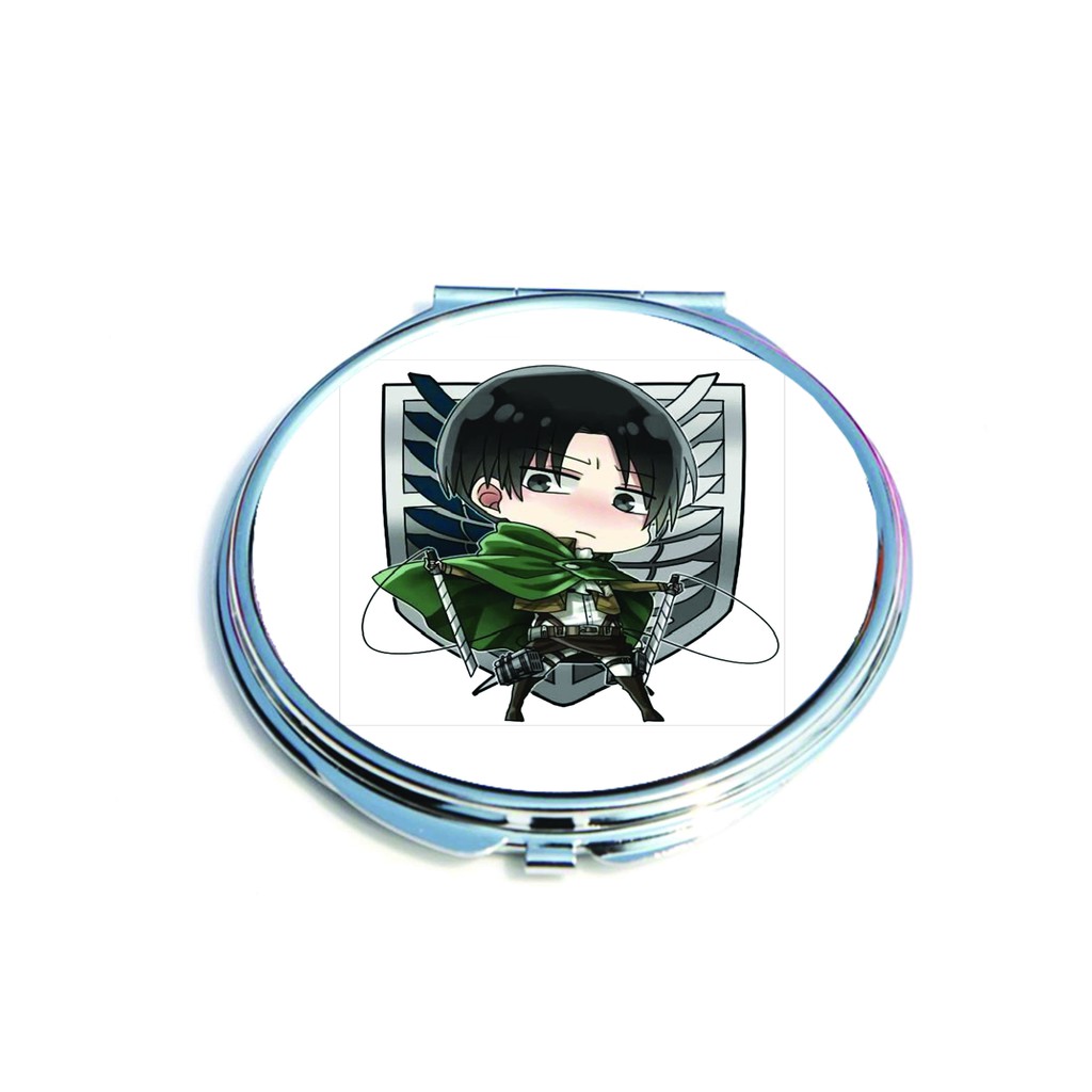 Gương hai mặt in hình ATTACK ON TITAN Đại Chiến Titan anime chibi tiện lợi bỏ túi xinh xắn M1