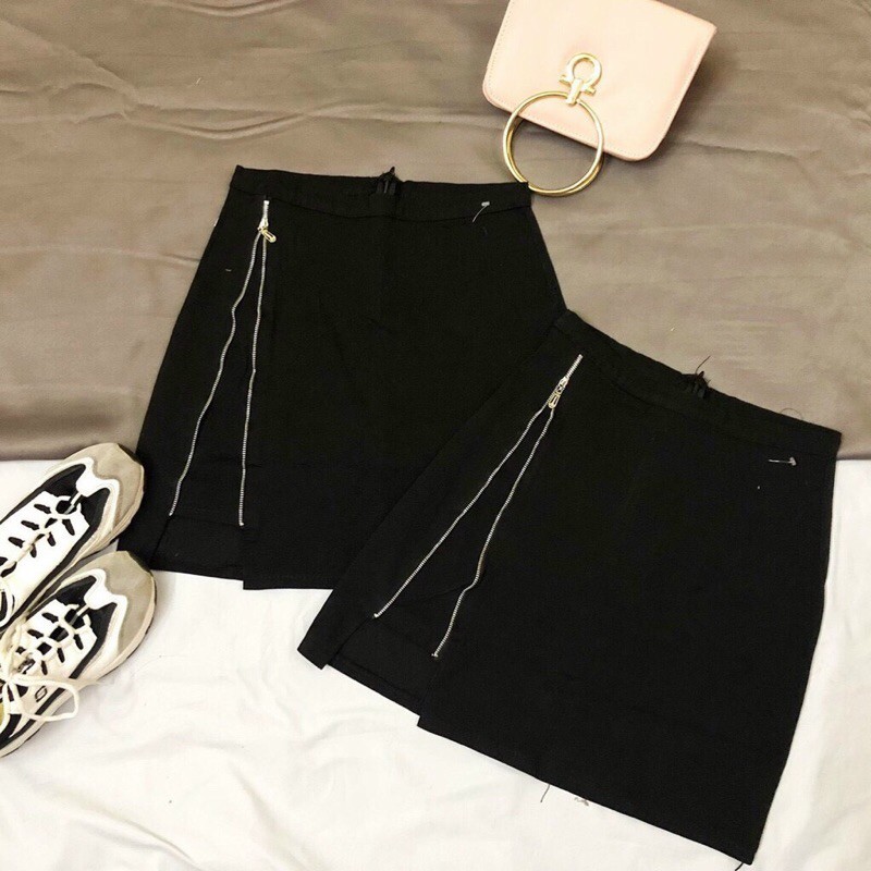 Chân váy kaki nữ, phối dây kéo 1 bên , form chữ A, ôm body, mặc đi làm, đi chơi đều xinh