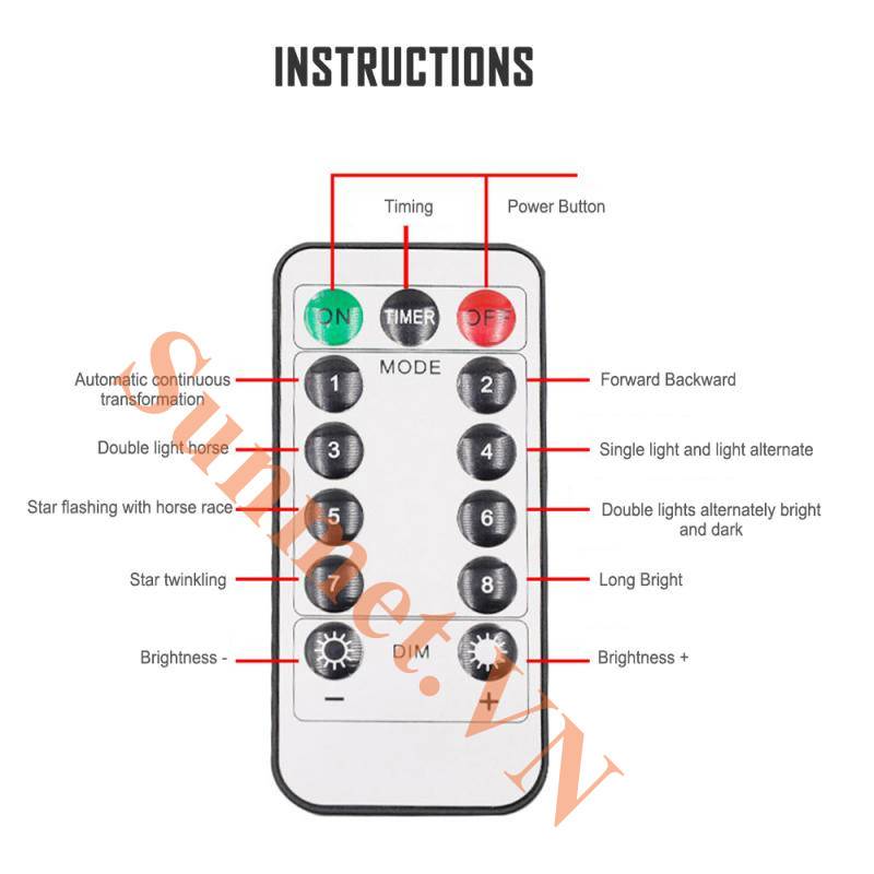 Đèn Pháo Hoa Thả Treo Trang Trí Ngày Tết Kèm Điều Khiển Từ Xa Chớp Nháy 8 Chế Độ Sáng, tt noel