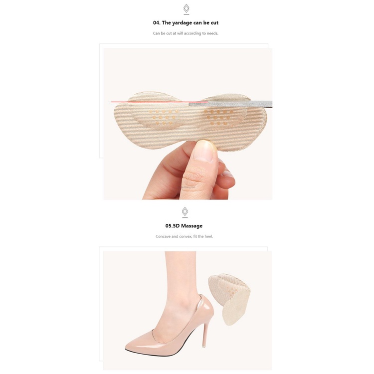 Miếng Đệm Lót Giày Cao Gót Giảm Đau Kích Thước Tùy Chỉnh Cho Nữ