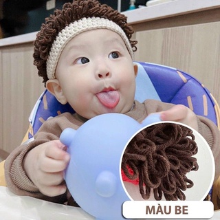 Mũ len có tóc giả cho bé trai từ 1 tháng đến 3 tuổi