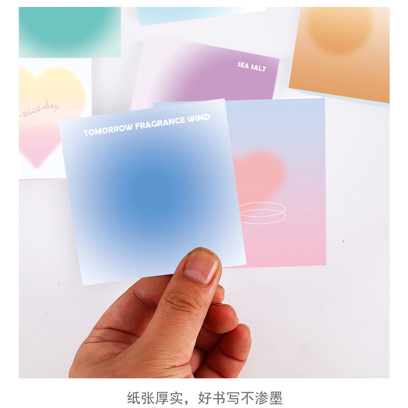 Giấy Ghi Chú Màu Gradient Phong Cách Hàn Quốc